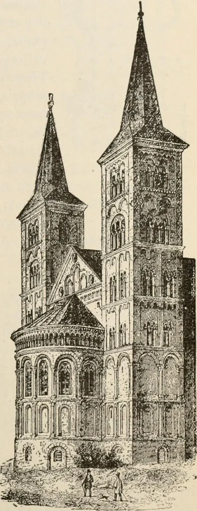 An illustration from Manual of ecclesiastical architecture. Comprising a study of its various styles, the chronological arrangements of its elements, and its relation to Christian worship, 1897, leaf 174
