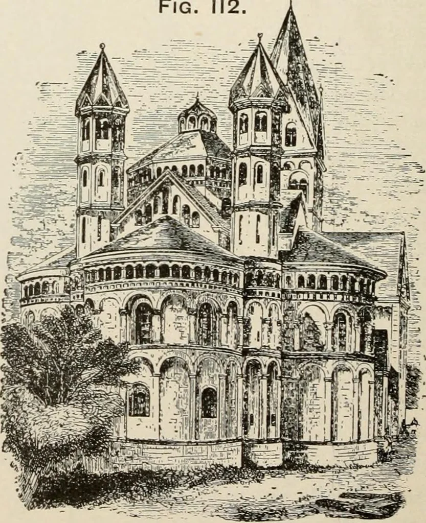 An illustration from Manual of ecclesiastical architecture. Comprising a study of its various styles, the chronological arrangements of its elements, and its relation to Christian worship, 1897, leaf 175