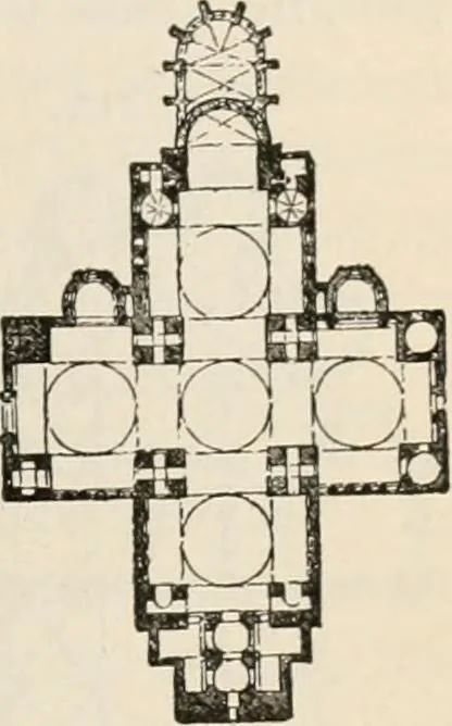 An illustration from Manual of ecclesiastical architecture. Comprising a study of its various styles, the chronological arrangements of its elements, and its relation to Christian worship, 1897, leaf 178