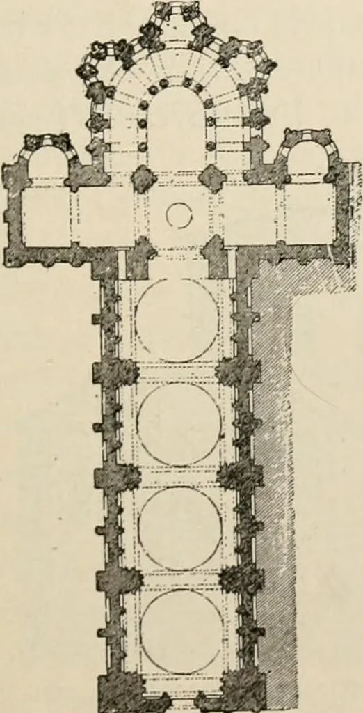 An illustration from Manual of ecclesiastical architecture. Comprising a study of its various styles, the chronological arrangements of its elements, and its relation to Christian worship, 1897, leaf 178
