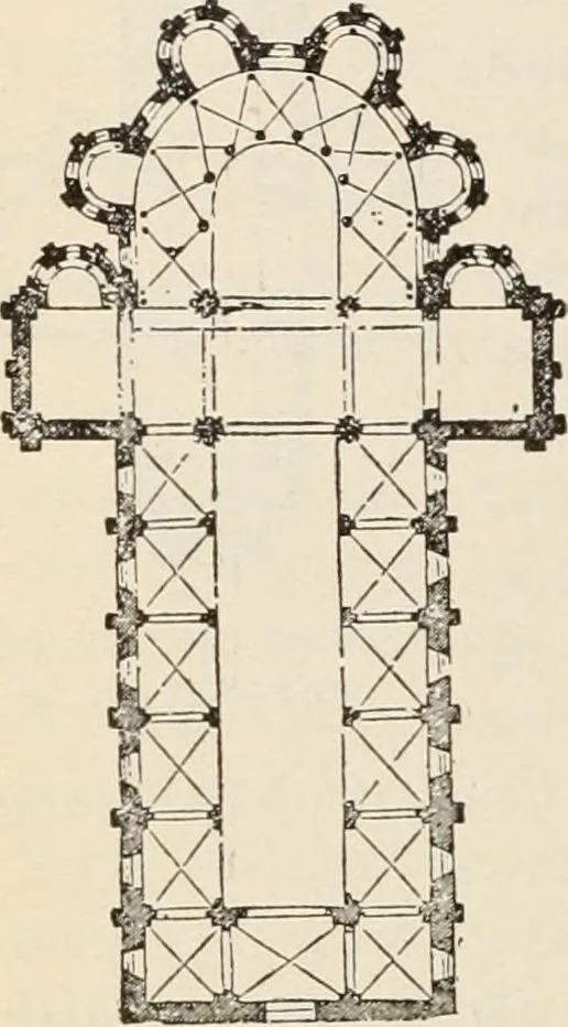 An illustration from Manual of ecclesiastical architecture. Comprising a study of its various styles, the chronological arrangements of its elements, and its relation to Christian worship, 1897, leaf 179