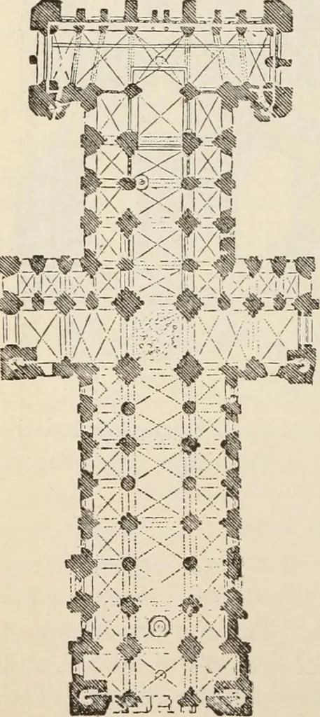 An illustration from Manual of ecclesiastical architecture. Comprising a study of its various styles, the chronological arrangements of its elements, and its relation to Christian worship, 1897, leaf 183