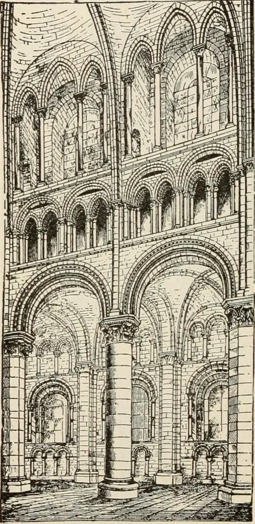 An illustration from Manual of ecclesiastical architecture. Comprising a study of its various styles, the chronological arrangements of its elements, and its relation to Christian worship, 1897, leaf 185