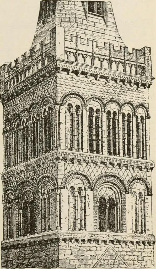 An illustration from Manual of ecclesiastical architecture. Comprising a study of its various styles, the chronological arrangements of its elements, and its relation to Christian worship, 1897, leaf 186