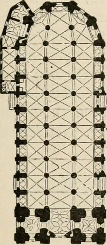 An illustration from Manual of ecclesiastical architecture. Comprising a study of its various styles, the chronological arrangements of its elements, and its relation to Christian worship, 1897, leaf 200