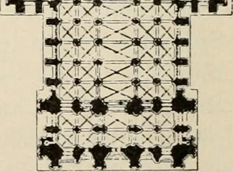 An illustration from Manual of ecclesiastical architecture. Comprising a study of its various styles, the chronological arrangements of its elements, and its relation to Christian worship, 1897, leaf 201