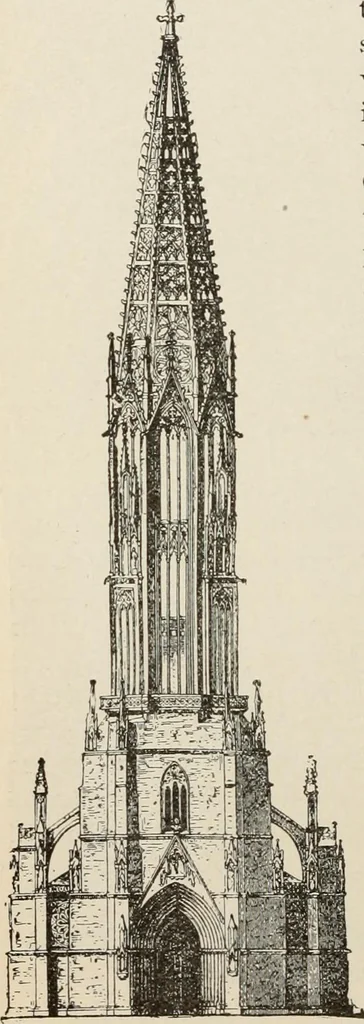 An illustration from Manual of ecclesiastical architecture. Comprising a study of its various styles, the chronological arrangements of its elements, and its relation to Christian worship, 1897, leaf 205