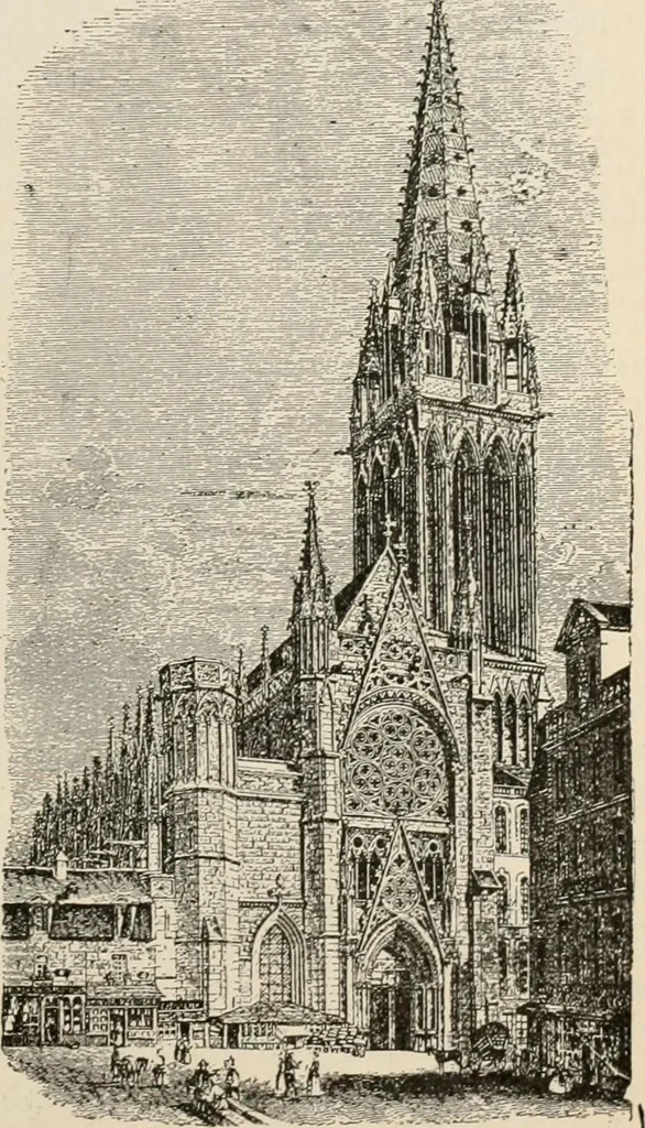 An illustration from Manual of ecclesiastical architecture. Comprising a study of its various styles, the chronological arrangements of its elements, and its relation to Christian worship, 1897, leaf 206