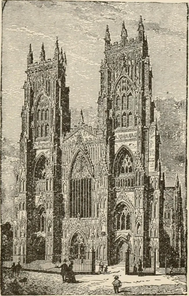 An illustration from Manual of ecclesiastical architecture. Comprising a study of its various styles, the chronological arrangements of its elements, and its relation to Christian worship, 1897, leaf 208