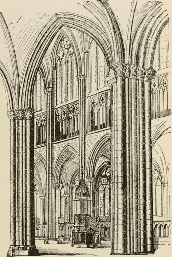 An illustration from Manual of ecclesiastical architecture. Comprising a study of its various styles, the chronological arrangements of its elements, and its relation to Christian worship, 1897, leaf 236