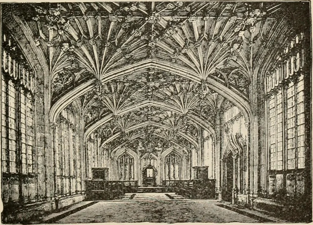 An illustration from Manual of ecclesiastical architecture. Comprising a study of its various styles, the chronological arrangements of its elements, and its relation to Christian worship, 1897, leaf 244