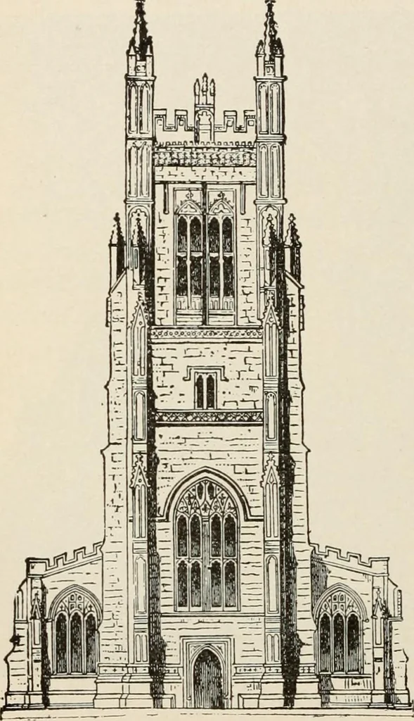 An illustration from Manual of ecclesiastical architecture. Comprising a study of its various styles, the chronological arrangements of its elements, and its relation to Christian worship, 1897, leaf 247