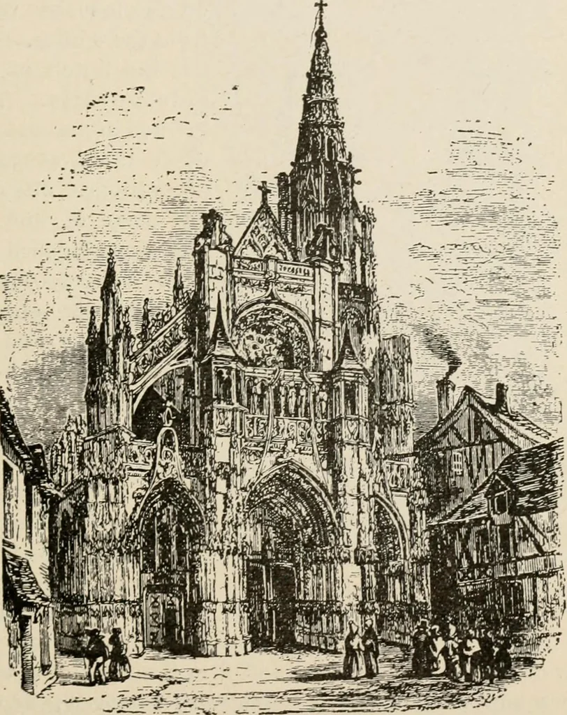 An illustration from Manual of ecclesiastical architecture. Comprising a study of its various styles, the chronological arrangements of its elements, and its relation to Christian worship, 1897, leaf 250