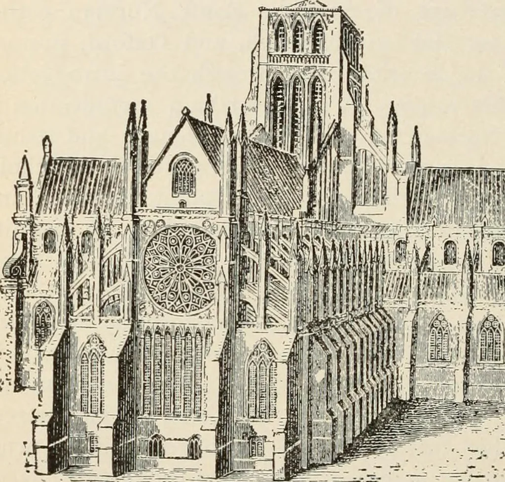 An illustration from Manual of ecclesiastical architecture. Comprising a study of its various styles, the chronological arrangements of its elements, and its relation to Christian worship, 1897, leaf 281