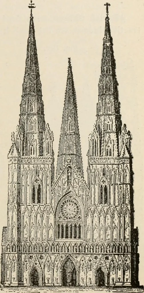 An illustration from Manual of ecclesiastical architecture. Comprising a study of its various styles, the chronological arrangements of its elements, and its relation to Christian worship, 1897, leaf 284