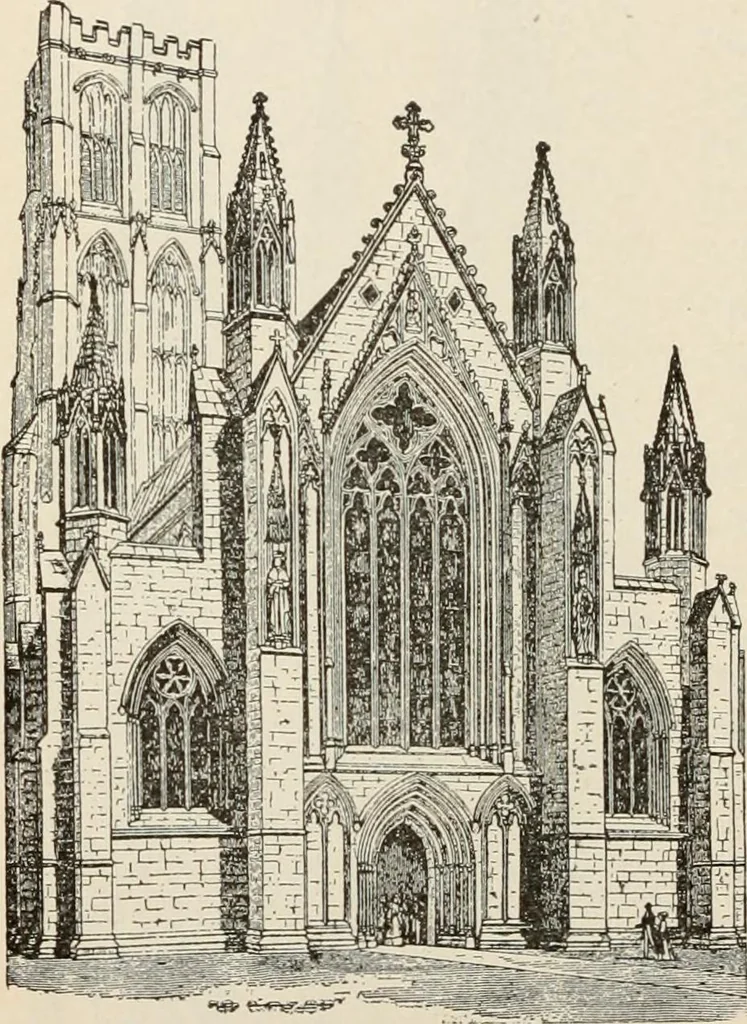An illustration from Manual of ecclesiastical architecture. Comprising a study of its various styles, the chronological arrangements of its elements, and its relation to Christian worship, 1897, leaf 285