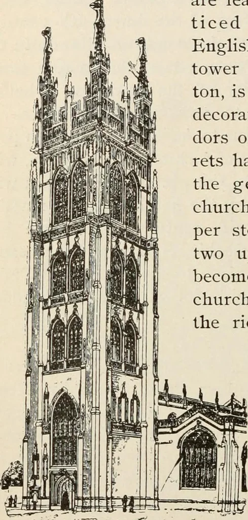 An illustration from Manual of ecclesiastical architecture. Comprising a study of its various styles, the chronological arrangements of its elements, and its relation to Christian worship, 1897, leaf 287