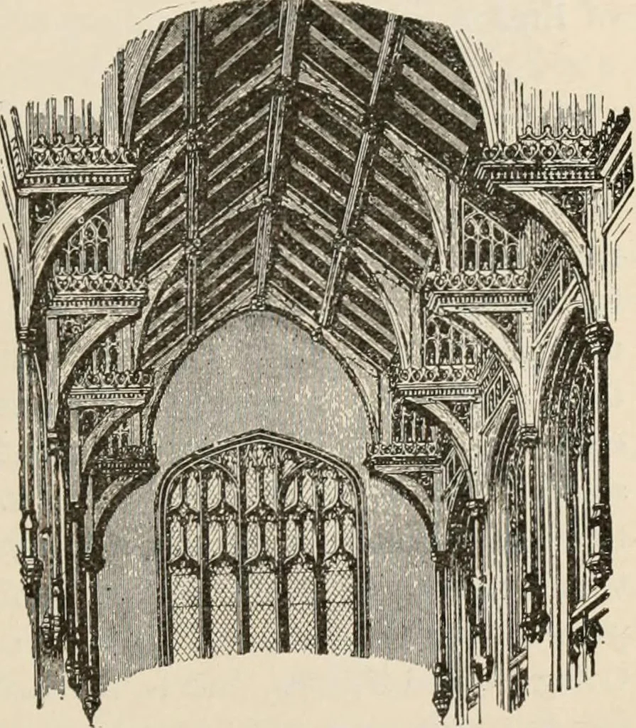 An illustration from Manual of ecclesiastical architecture. Comprising a study of its various styles, the chronological arrangements of its elements, and its relation to Christian worship, 1897, leaf 288