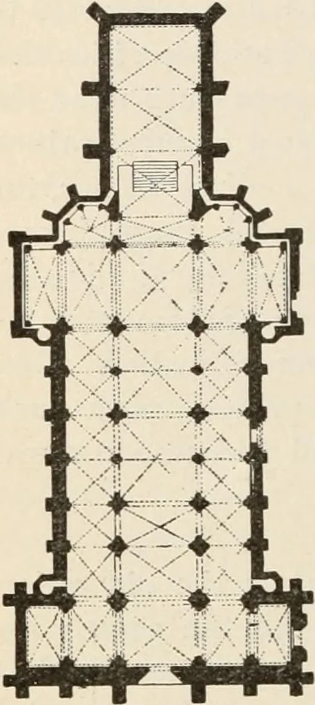 An illustration from Manual of ecclesiastical architecture. Comprising a study of its various styles, the chronological arrangements of its elements, and its relation to Christian worship, 1897, leaf 291