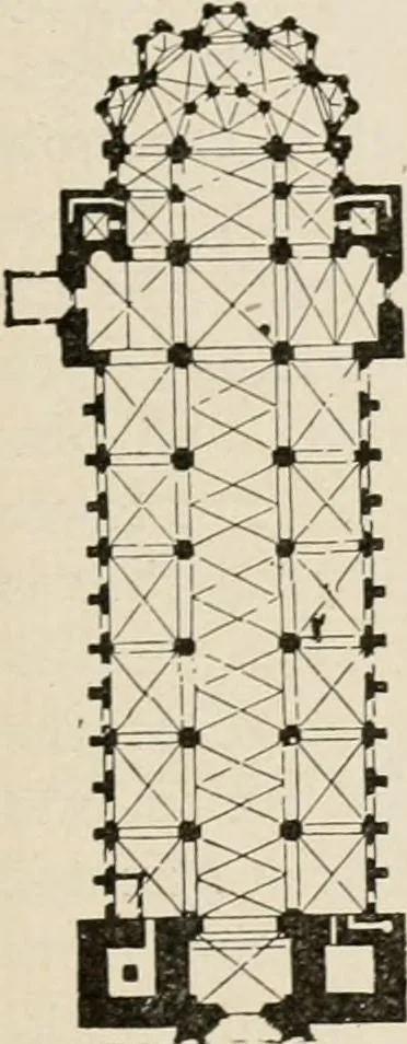 An illustration from Manual of ecclesiastical architecture. Comprising a study of its various styles, the chronological arrangements of its elements, and its relation to Christian worship, 1897, leaf 292