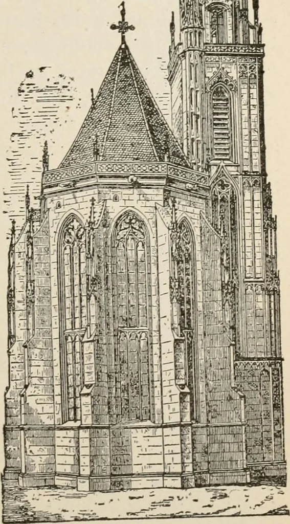 An illustration from Manual of ecclesiastical architecture. Comprising a study of its various styles, the chronological arrangements of its elements, and its relation to Christian worship, 1897, leaf 292