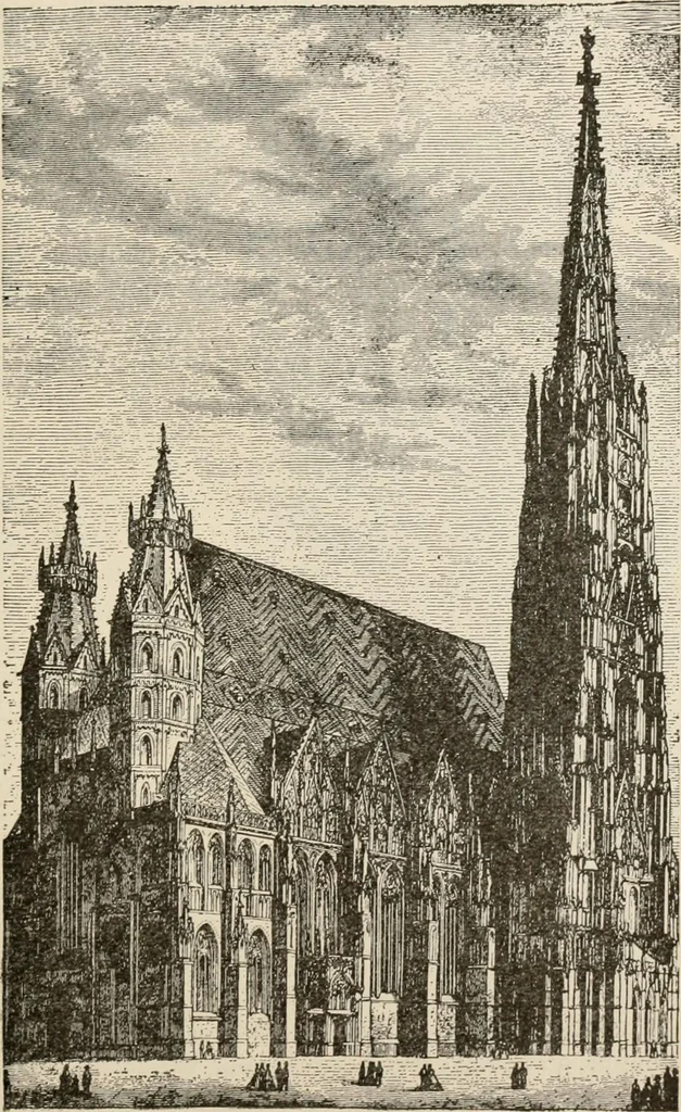 An illustration from Manual of ecclesiastical architecture. Comprising a study of its various styles, the chronological arrangements of its elements, and its relation to Christian worship, 1897, leaf 294