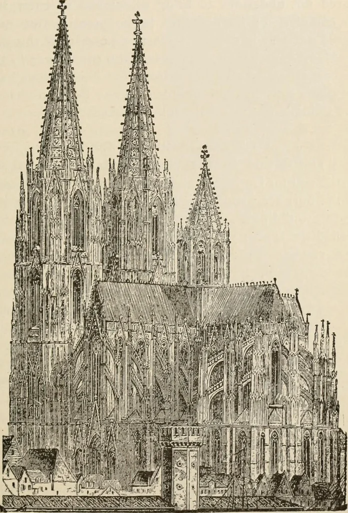 An illustration from Manual of ecclesiastical architecture. Comprising a study of its various styles, the chronological arrangements of its elements, and its relation to Christian worship, 1897, leaf 298