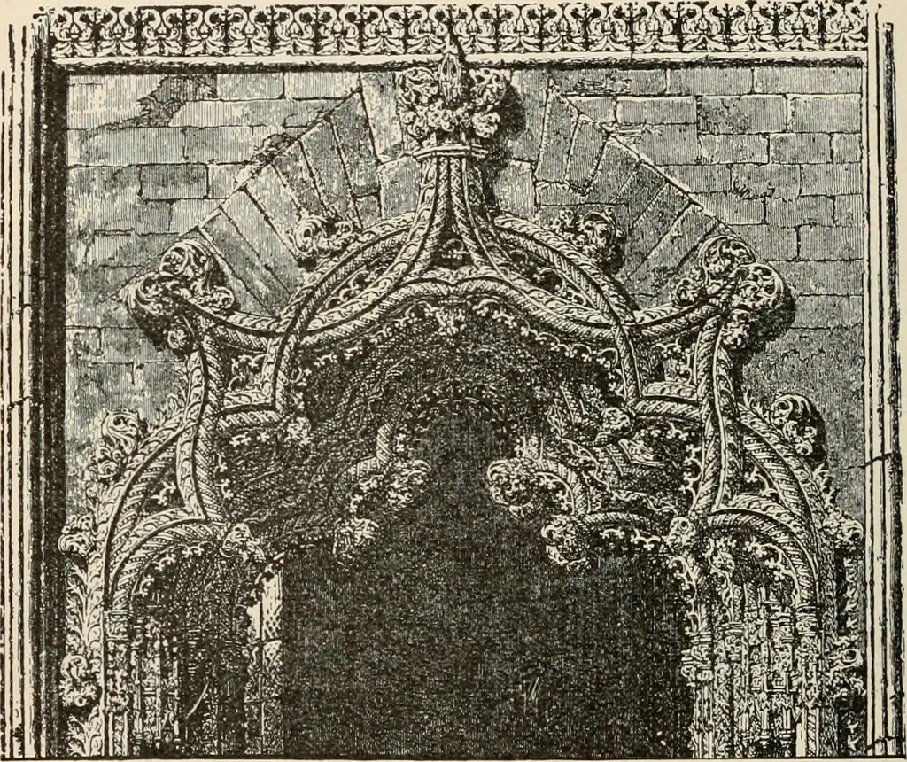 An illustration from Manual of ecclesiastical architecture. Comprising a study of its various styles, the chronological arrangements of its elements, and its relation to Christian worship, 1897, leaf 303