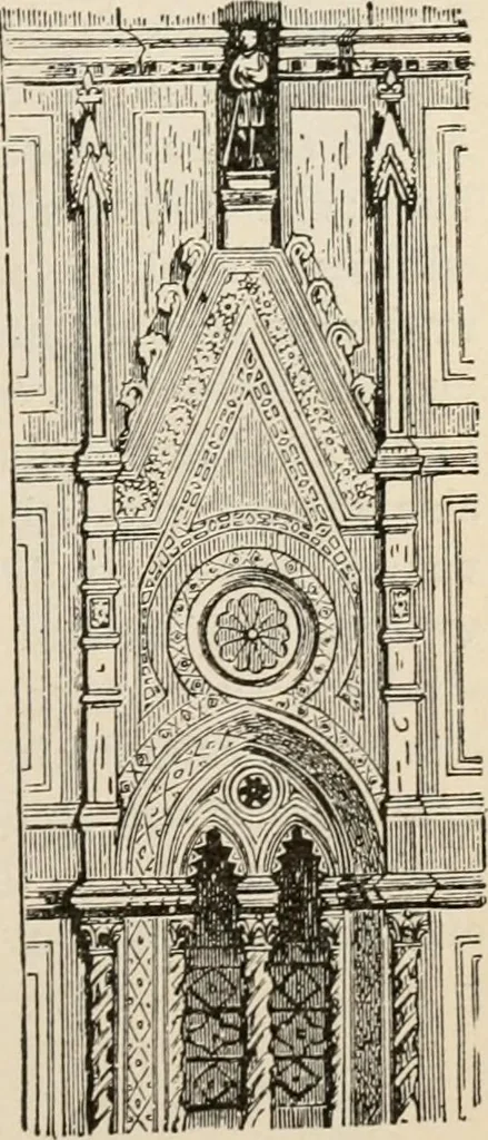 An illustration from Manual of ecclesiastical architecture. Comprising a study of its various styles, the chronological arrangements of its elements, and its relation to Christian worship, 1897, leaf 306