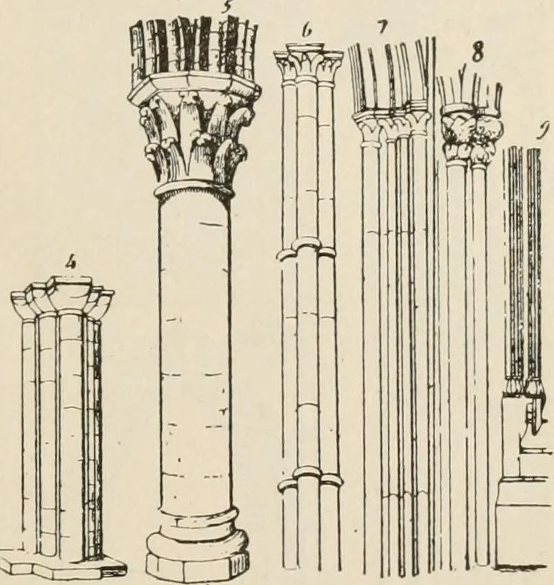 An illustration from Manual of ecclesiastical architecture. Comprising a study of its various styles, the chronological arrangements of its elements, and its relation to Christian worship, 1897, leaf 312