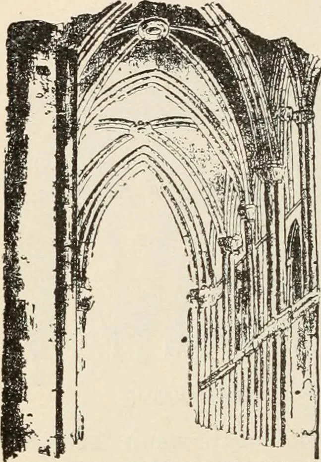 An illustration from Manual of ecclesiastical architecture. Comprising a study of its various styles, the chronological arrangements of its elements, and its relation to Christian worship, 1897, leaf 317
