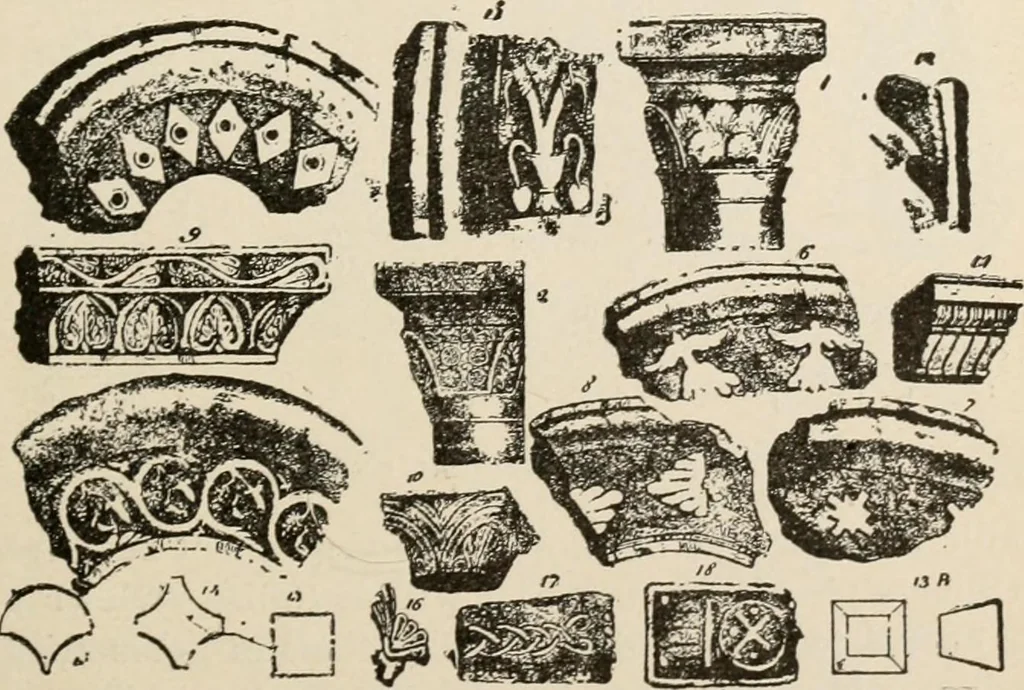 An illustration from Manual of ecclesiastical architecture. Comprising a study of its various styles, the chronological arrangements of its elements, and its relation to Christian worship, 1897, leaf 318