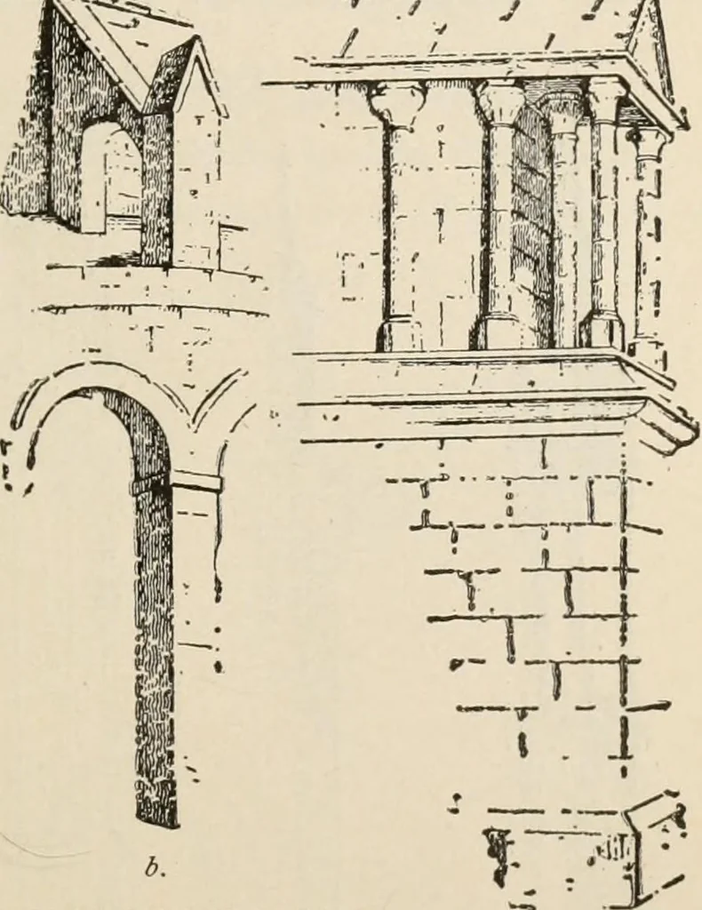 An illustration from Manual of ecclesiastical architecture. Comprising a study of its various styles, the chronological arrangements of its elements, and its relation to Christian worship, 1897, leaf 328