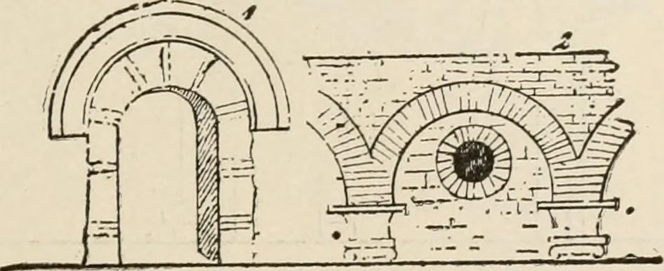 An illustration from Manual of ecclesiastical architecture. Comprising a study of its various styles, the chronological arrangements of its elements, and its relation to Christian worship, 1897, leaf 330