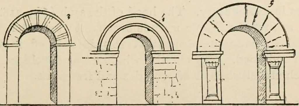 An illustration from Manual of ecclesiastical architecture. Comprising a study of its various styles, the chronological arrangements of its elements, and its relation to Christian worship, 1897, leaf 330