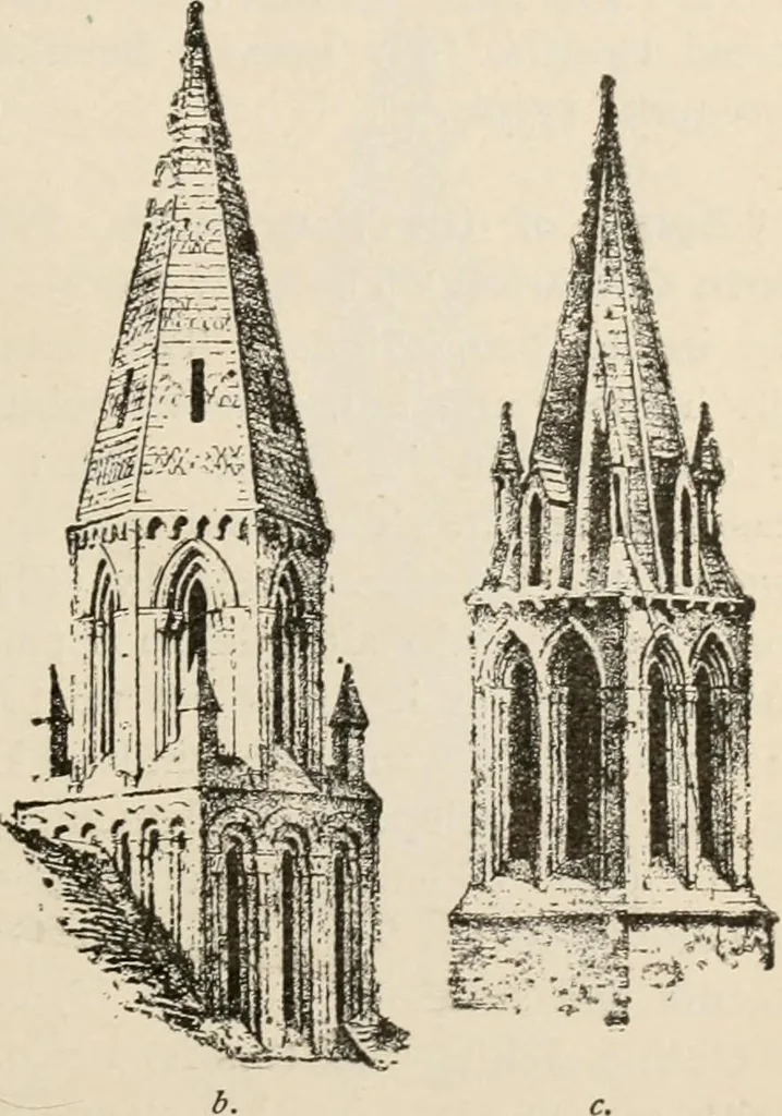An illustration from Manual of ecclesiastical architecture. Comprising a study of its various styles, the chronological arrangements of its elements, and its relation to Christian worship, 1897, leaf 342