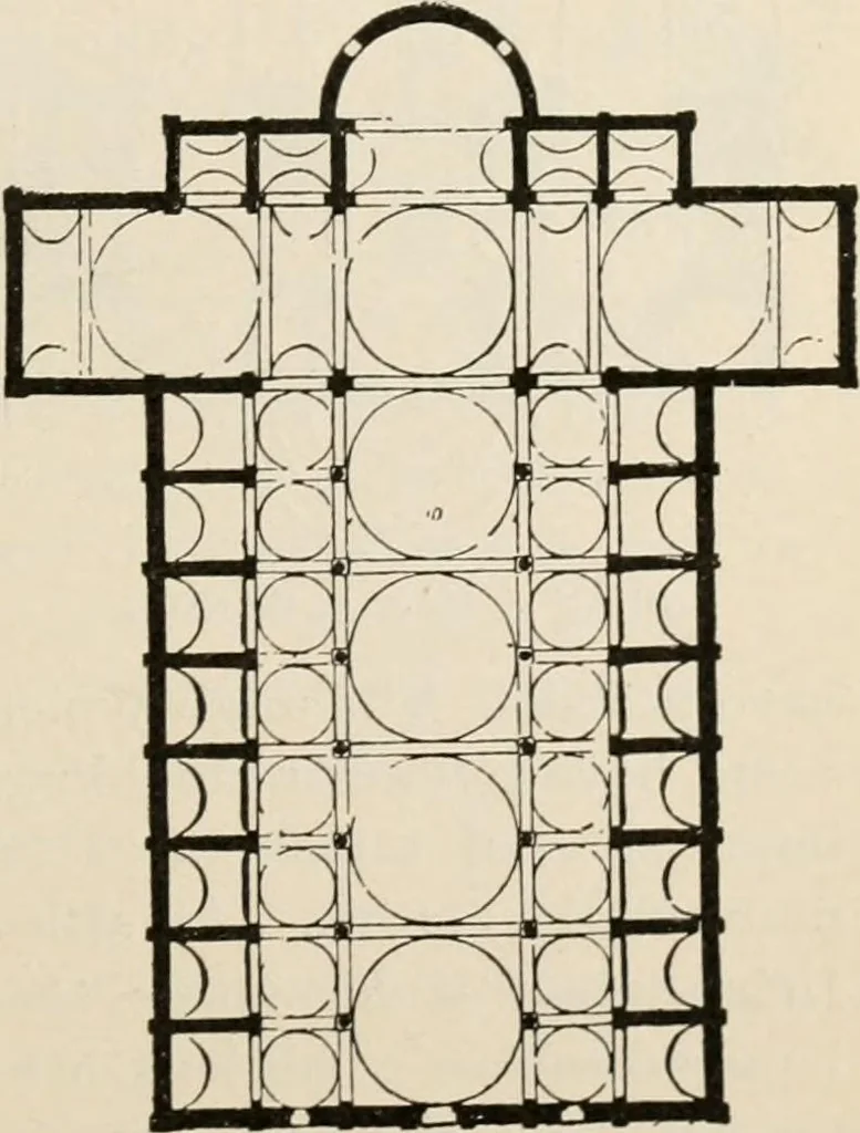 An illustration from Manual of ecclesiastical architecture. Comprising a study of its various styles, the chronological arrangements of its elements, and its relation to Christian worship, 1897, leaf 348