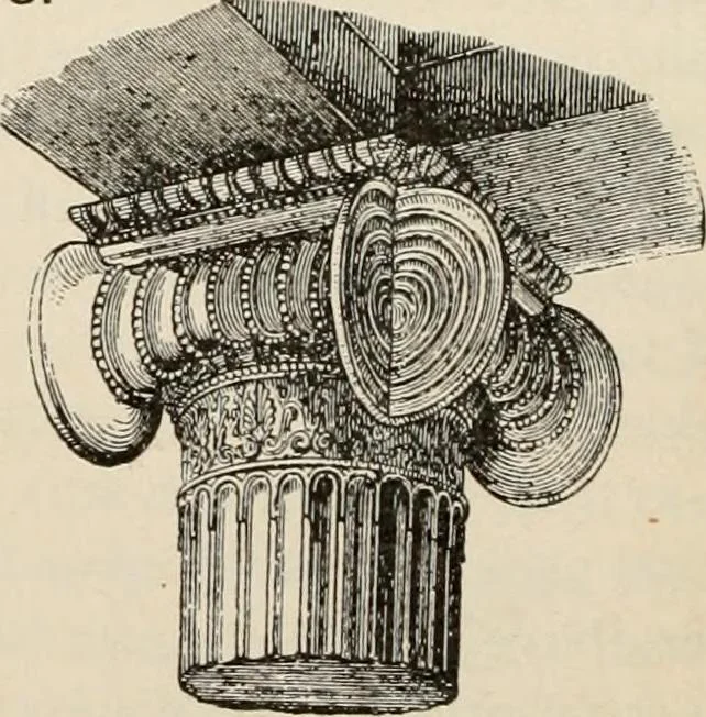 An illustration from Manual of ecclesiastical architecture. Comprising a study of its various styles, the chronological arrangements of its elements, and its relation to Christian worship, 1897, leaf 35