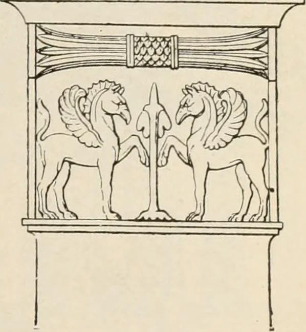 An illustration from Manual of ecclesiastical architecture. Comprising a study of its various styles, the chronological arrangements of its elements, and its relation to Christian worship, 1897, leaf 36