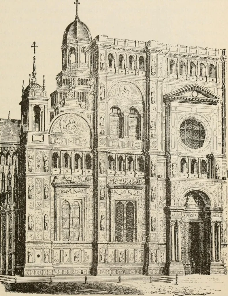 An illustration from Manual of ecclesiastical architecture. Comprising a study of its various styles, the chronological arrangements of its elements, and its relation to Christian worship, 1897, leaf 370