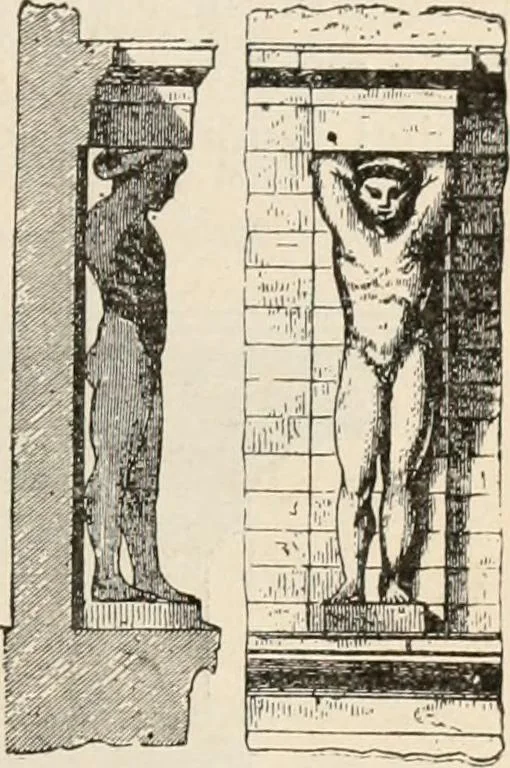 An illustration from Manual of ecclesiastical architecture. Comprising a study of its various styles, the chronological arrangements of its elements, and its relation to Christian worship, 1897, leaf 38