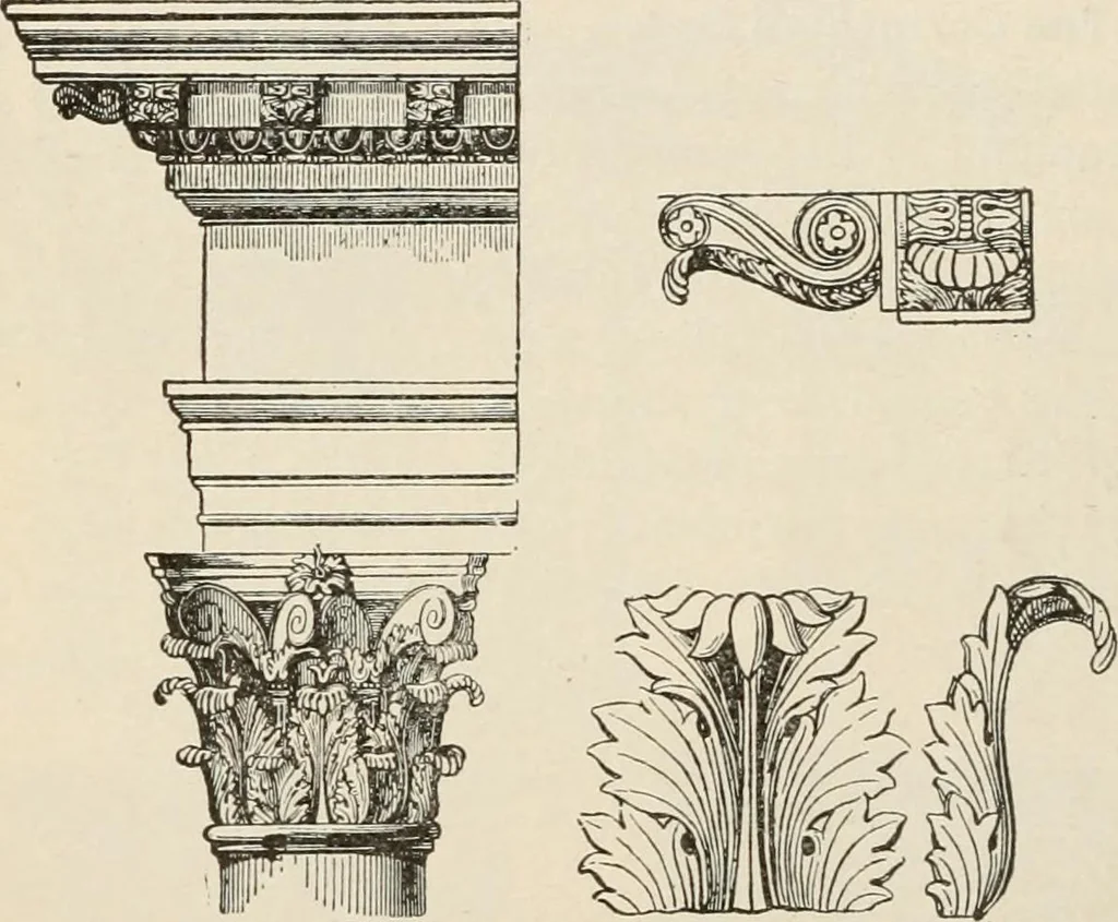An illustration from Manual of ecclesiastical architecture. Comprising a study of its various styles, the chronological arrangements of its elements, and its relation to Christian worship, 1897, leaf 39