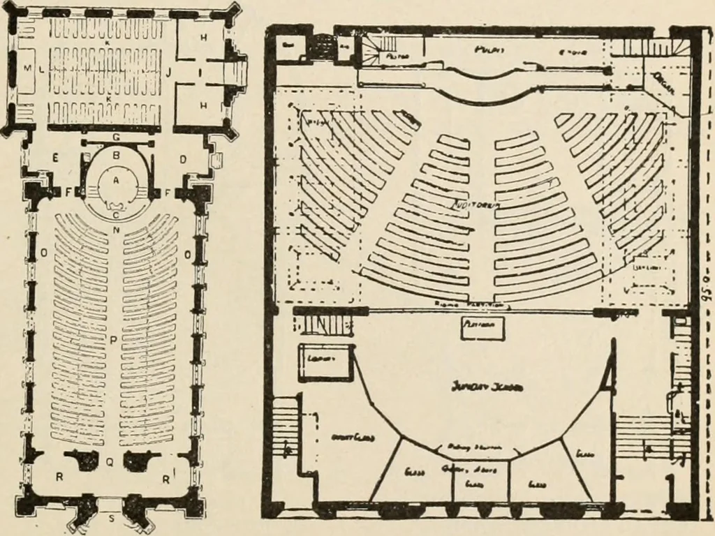 An illustration from Manual of ecclesiastical architecture. Comprising a study of its various styles, the chronological arrangements of its elements, and its relation to Christian worship, 1897, leaf 414