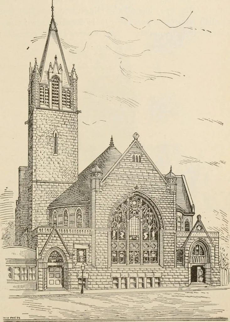 An illustration from Manual of ecclesiastical architecture. Comprising a study of its various styles, the chronological arrangements of its elements, and its relation to Christian worship, 1897, leaf 424