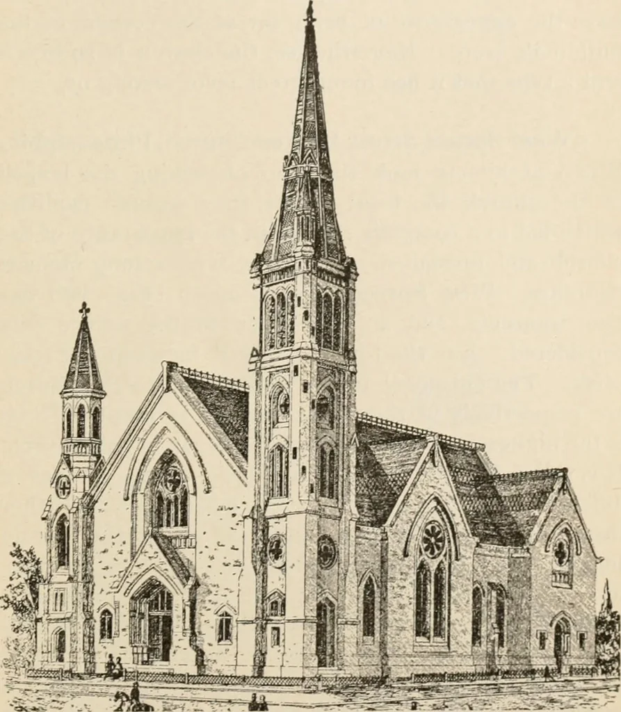 An illustration from Manual of ecclesiastical architecture. Comprising a study of its various styles, the chronological arrangements of its elements, and its relation to Christian worship, 1897, leaf 432
