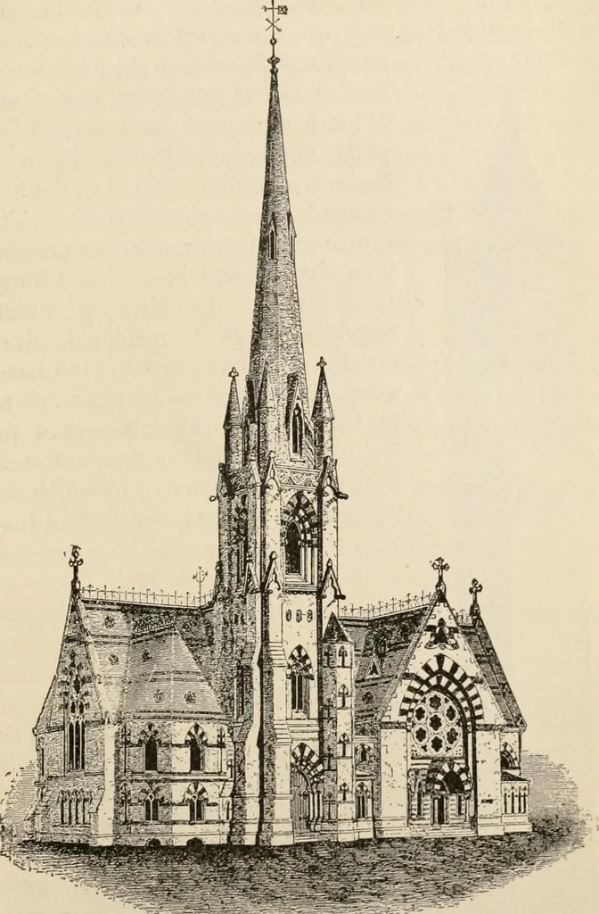 An illustration from Manual of ecclesiastical architecture. Comprising a study of its various styles, the chronological arrangements of its elements, and its relation to Christian worship, 1897, leaf 434