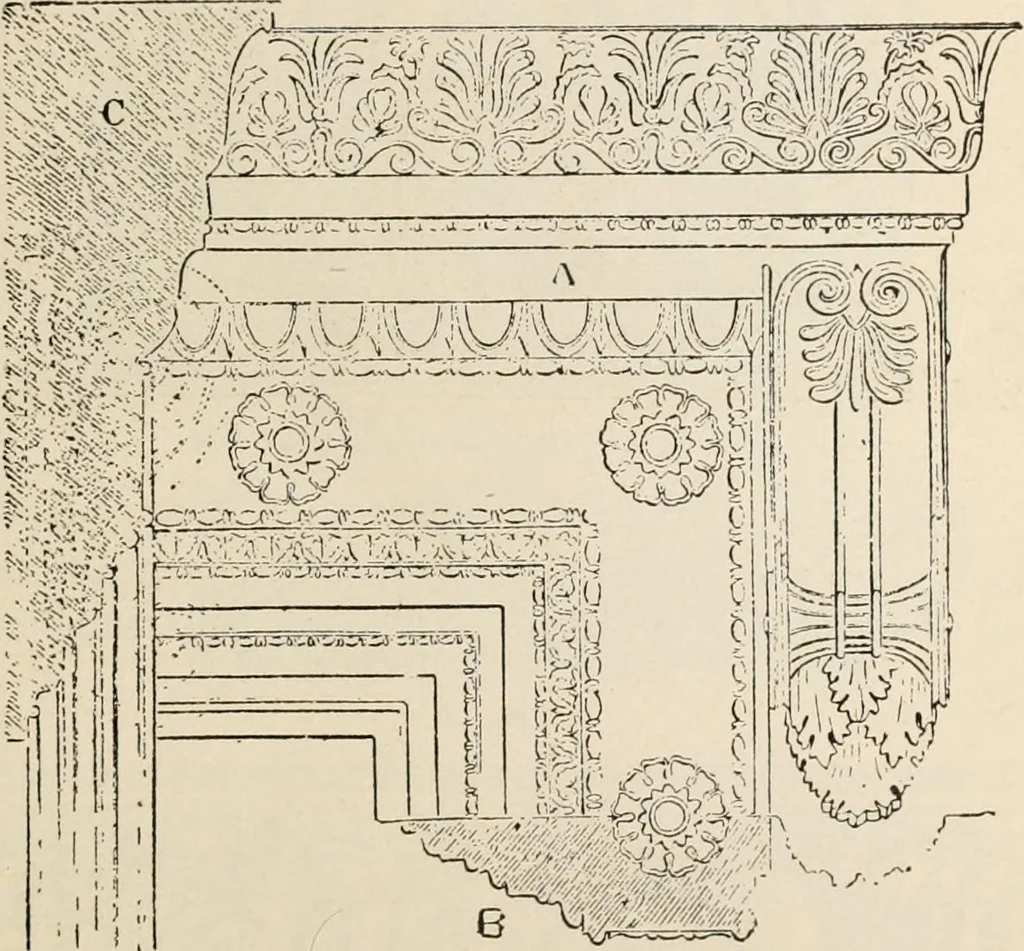 An illustration from Manual of ecclesiastical architecture. Comprising a study of its various styles, the chronological arrangements of its elements, and its relation to Christian worship, 1897, leaf 60