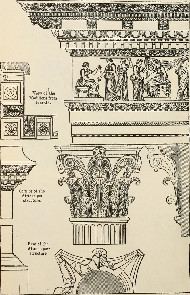 An illustration from Manual of ecclesiastical architecture. Comprising a study of its various styles, the chronological arrangements of its elements, and its relation to Christian worship, 1897, leaf 63