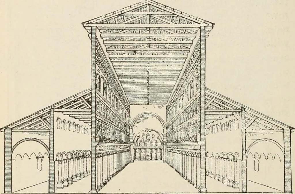 An illustration from Manual of ecclesiastical architecture. Comprising a study of its various styles, the chronological arrangements of its elements, and its relation to Christian worship, 1897, leaf 73