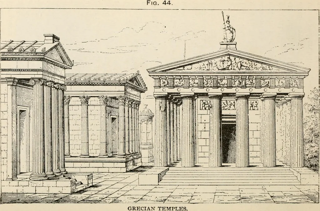 An illustration from Manual of ecclesiastical architecture. Comprising a study of its various styles, the chronological arrangements of its elements, and its relation to Christian worship, 1897, leaf 74
